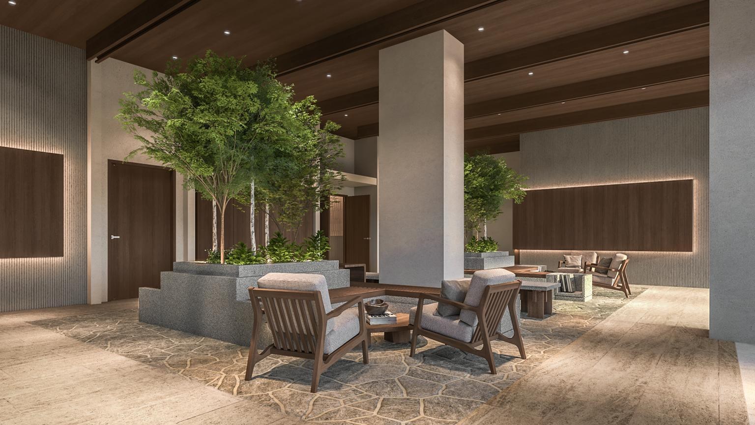 Artist impression of lobby lounge