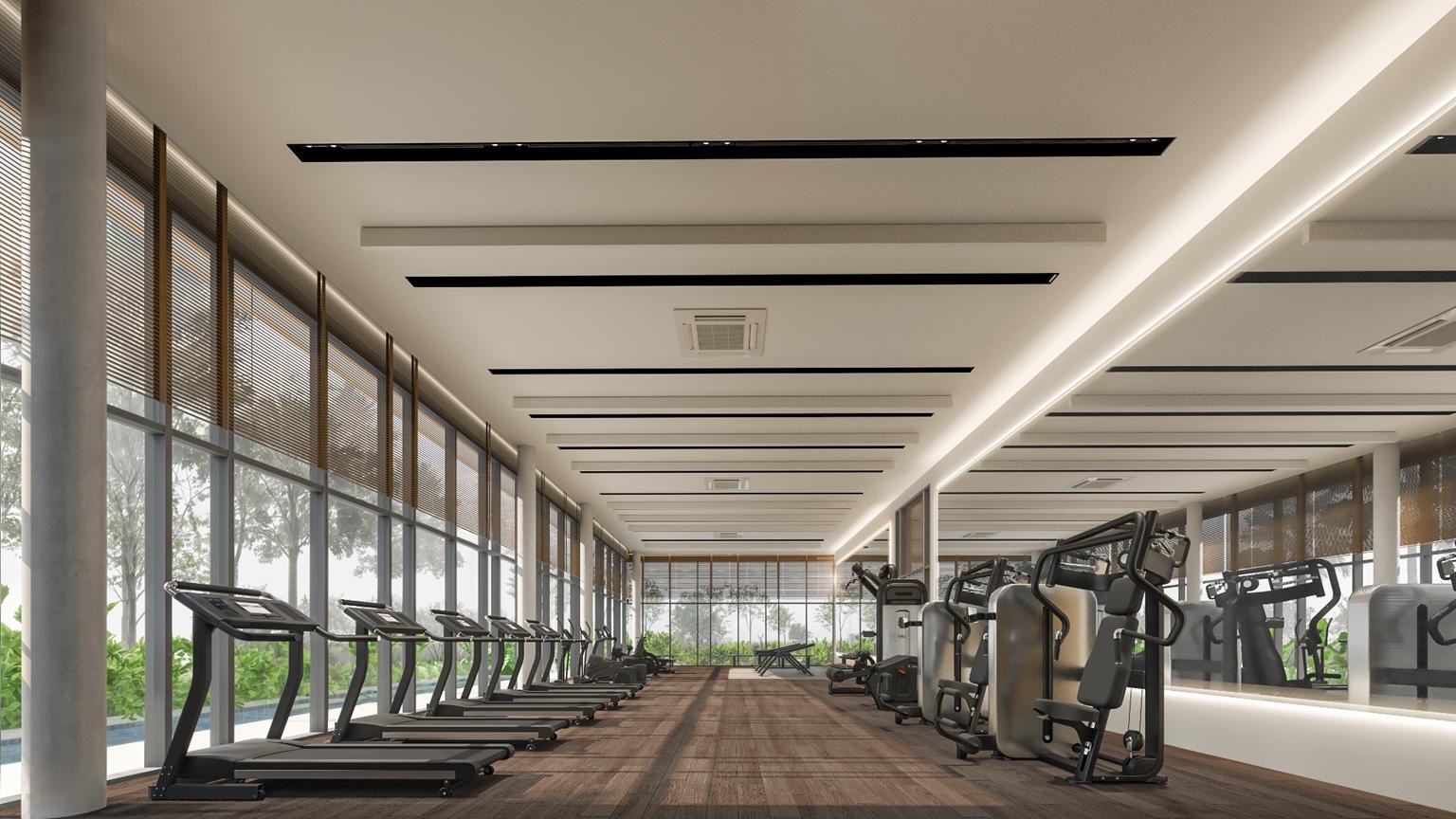 Artist impression of gym room