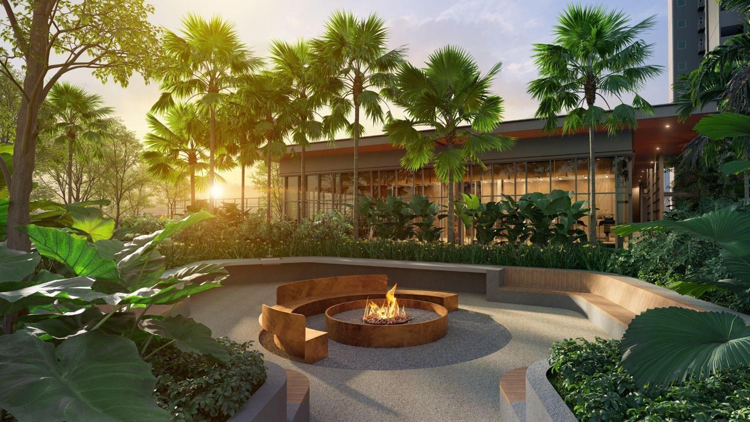 Artist impression of garden lounge